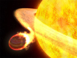 Hubble зафіксував поглинання планети зіркою Hubble зафіксував поглинання планети зіркою