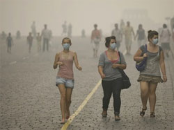 Росія у вогні. Москвичі стали менше палити Росія у вогні. Москвичі стали менше палити