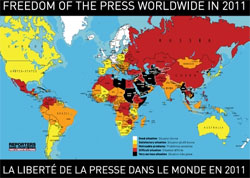 За рівнем свободи слова Україна зрівнялася з Росією та Білоруссю За рівнем свободи слова Україна зрівнялася з Росією та Білоруссю