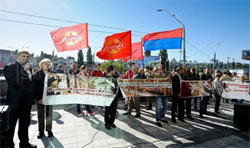 Залізничники пікетують Міністерство інфраструктури Залізничники пікетують Міністерство інфраструктури