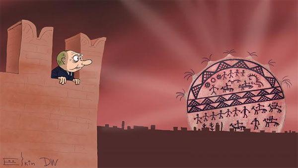 Шамана, який ішов виганяти Путіна, привезли до психлікарні Шамана, який ішов виганяти Путіна, привезли до психлікарні