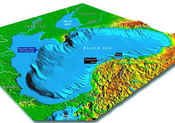 Рельєф дна Чорного моря і давня берегова лінія Рельєф дна Чорного моря і давня берегова лінія