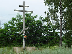 Дерев`яний хрест-оберіг поблизу села Подолянці (Чуднівський район Житомирської обл.) Дерев`яний хрест-оберіг поблизу села Подолянці (Чуднівський район Житомирської обл.)
